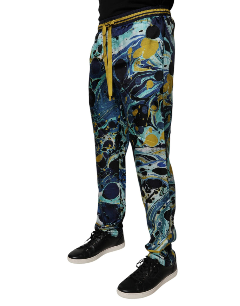 Multicolor Marble Print Jogger Sweatpants Pants Dolce & Gabbana