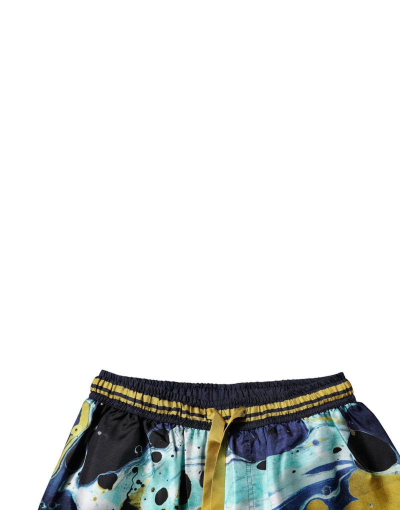 Multicolor Marble Print Jogger Sweatpants Pants Dolce & Gabbana