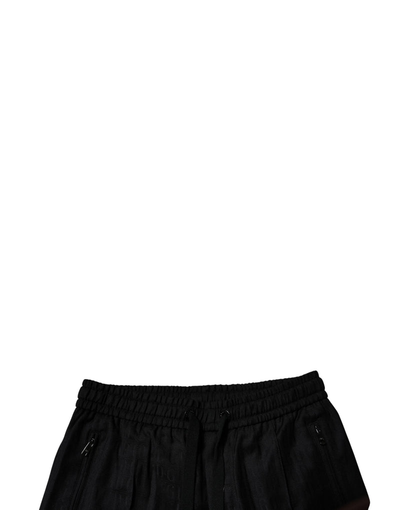Black Wool Jogger Jogging Pants Dolce & Gabbana