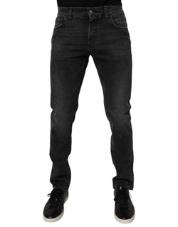 Black Cotton Stretch Skinny Men Denim Jeans Dolce & Gabbana