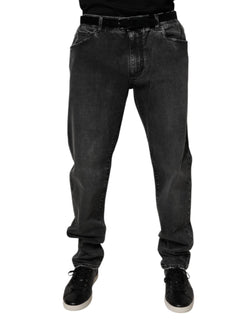 Black Cotton Stretch Skinny Men Denim Jeans Dolce & Gabbana