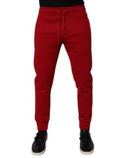 Red Cotton Jogger Jogging Pants Dolce & Gabbana