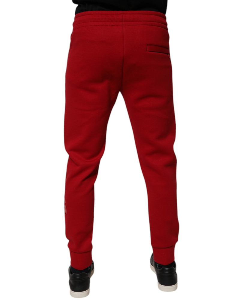 Red Cotton Jogger Jogging Pants Dolce & Gabbana