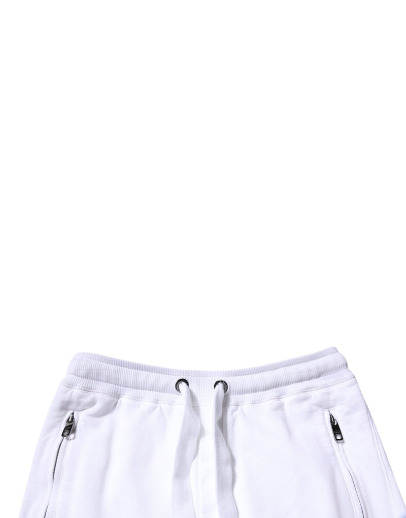 White Cotton Logo Jogger Pants Dolce & Gabbana