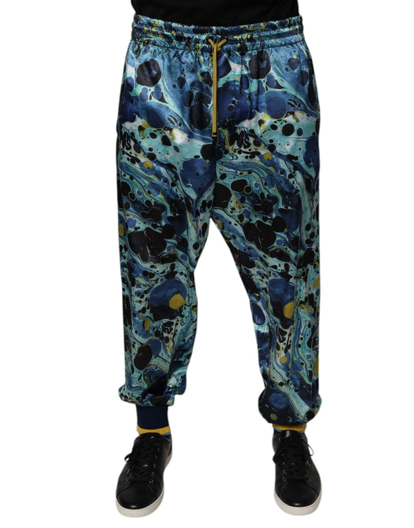 Multicolor Marble Print Jogger Men Sweatpants Pants Dolce & Gabbana