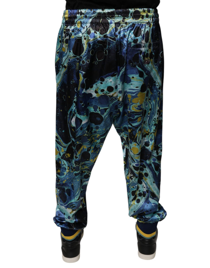 Multicolor Marble Print Jogger Men Sweatpants Pants Dolce & Gabbana