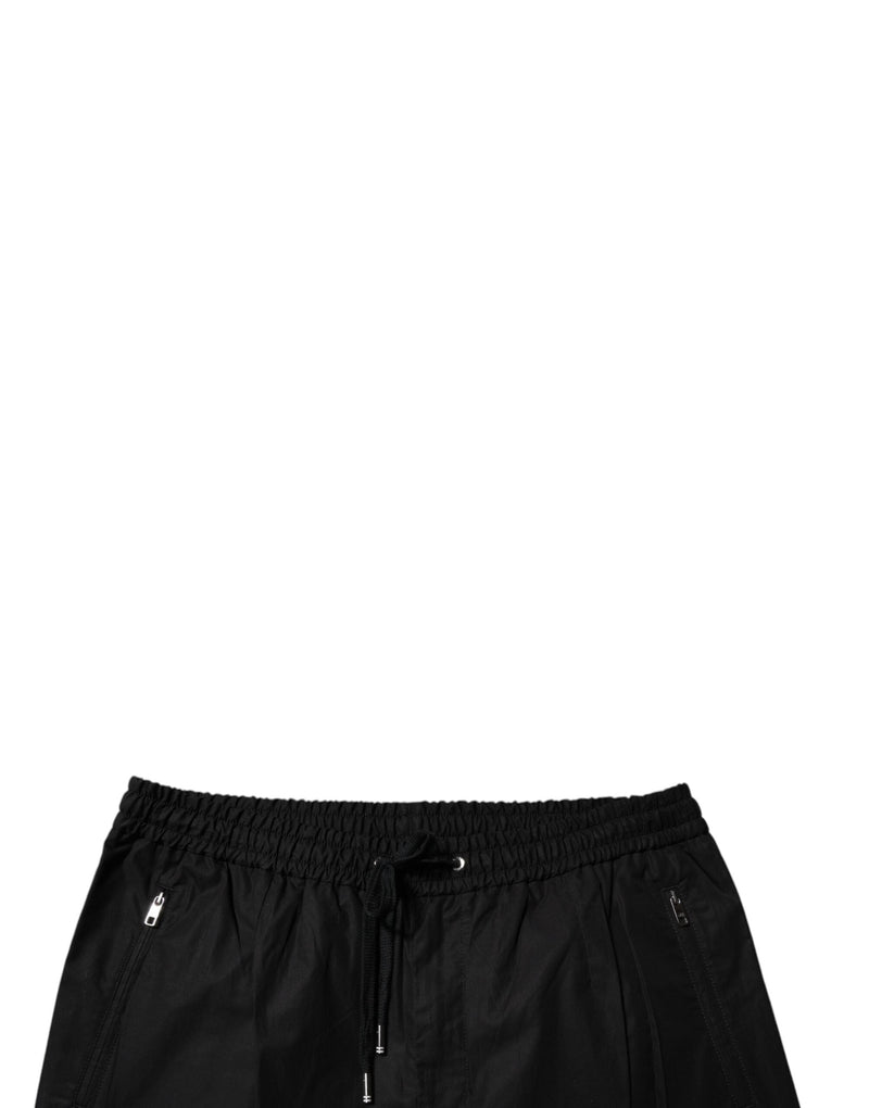 Black Cotton Men Jogger Sweatpants Pants Dolce & Gabbana