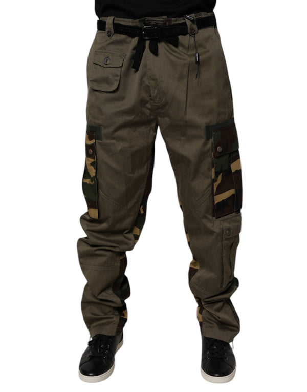 Multicolor Patchwork Camouflage Cargo Pants Dolce & Gabbana