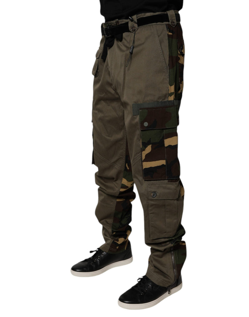 Multicolor Patchwork Camouflage Cargo Pants Dolce & Gabbana