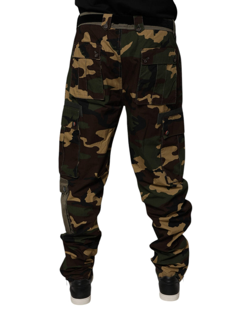 Multicolor Patchwork Camouflage Cargo Pants Dolce & Gabbana