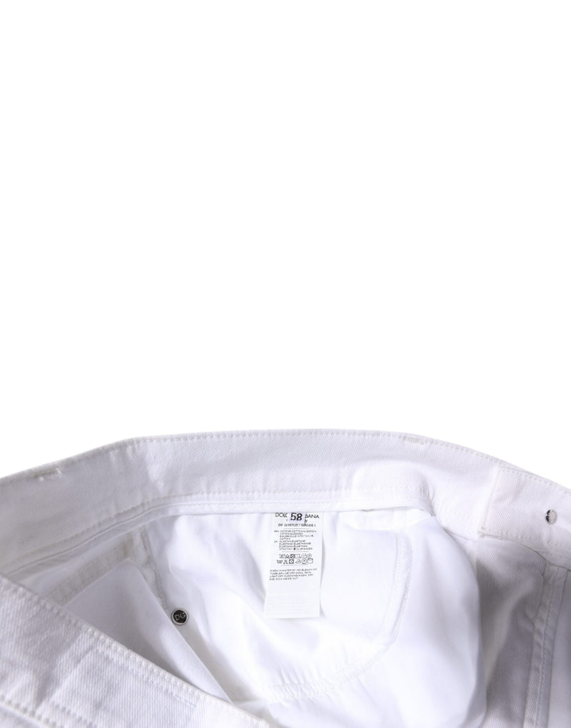 White Cotton Stretch Skinny Men Denim Jeans Dolce & Gabbana