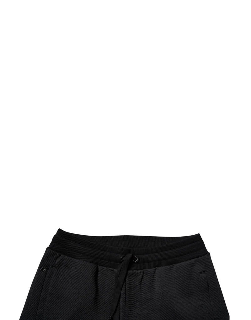 Black Polyester Men Jogger Sweatpants Pants Dolce & Gabbana