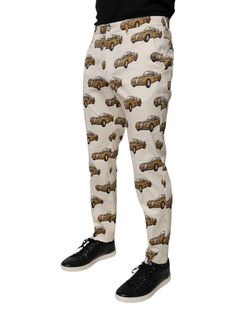 Off White Cars Cotton Skinny Men Denim Jeans Dolce & Gabbana