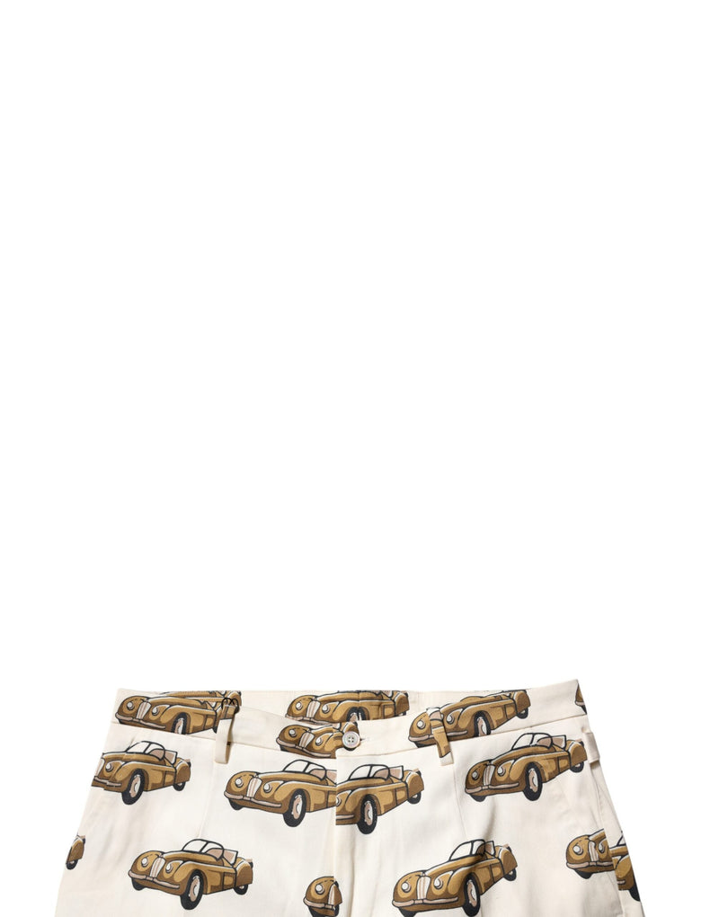 Off White Cars Cotton Skinny Men Denim Jeans Dolce & Gabbana