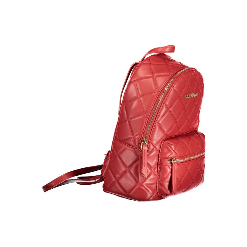 Red Polyethylene Backpack Valentino Bags