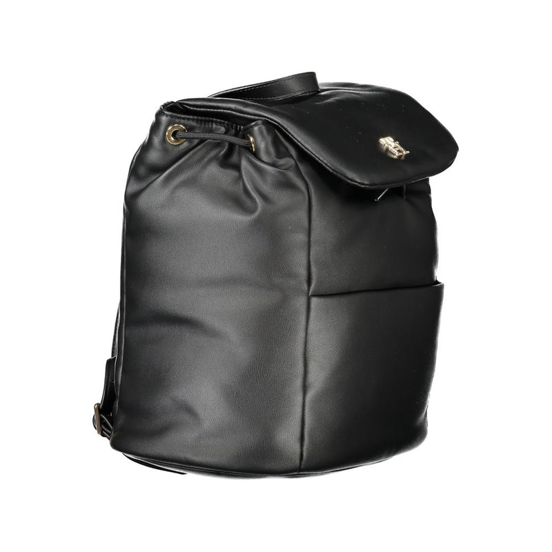 Black Polyester Women Backpack Tommy Hilfiger