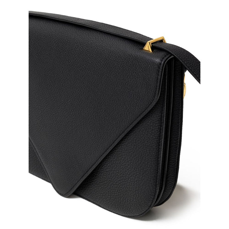 Black Leather Shoulder Bag Bottega Veneta