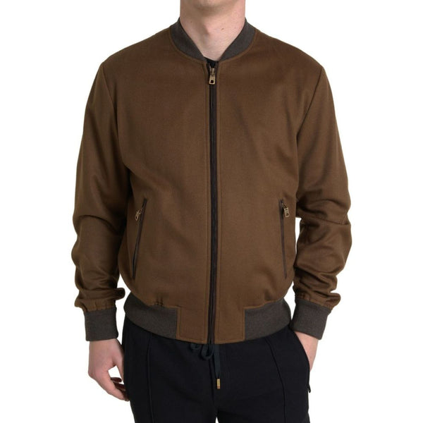 Brown Cashmere Jacket Dolce & Gabbana