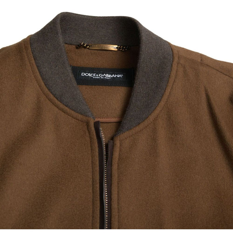 Brown Cashmere Jacket Dolce & Gabbana