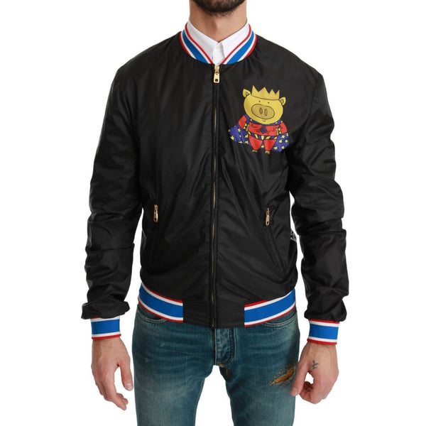 Black Material Jacket Dolce & Gabbana