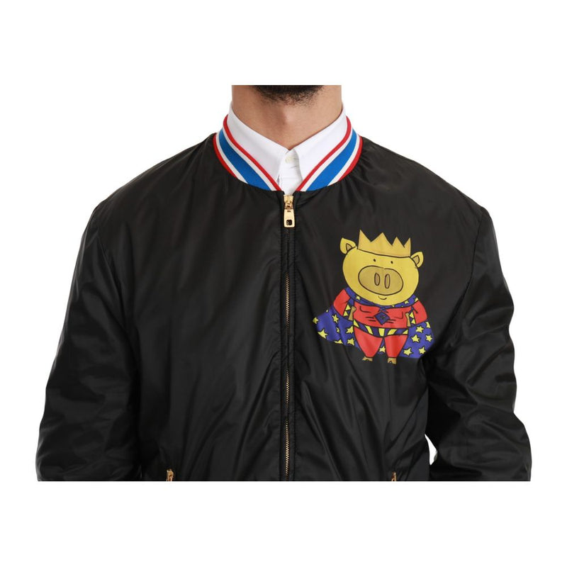 Black Material Jacket Dolce & Gabbana