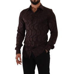 Bordeaux Silk Shirt Dolce & Gabbana