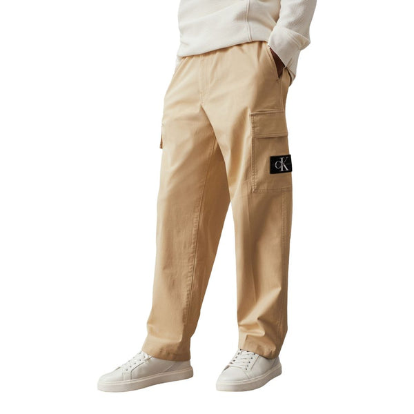 Beige Cotton Jeans & Pant Calvin Klein
