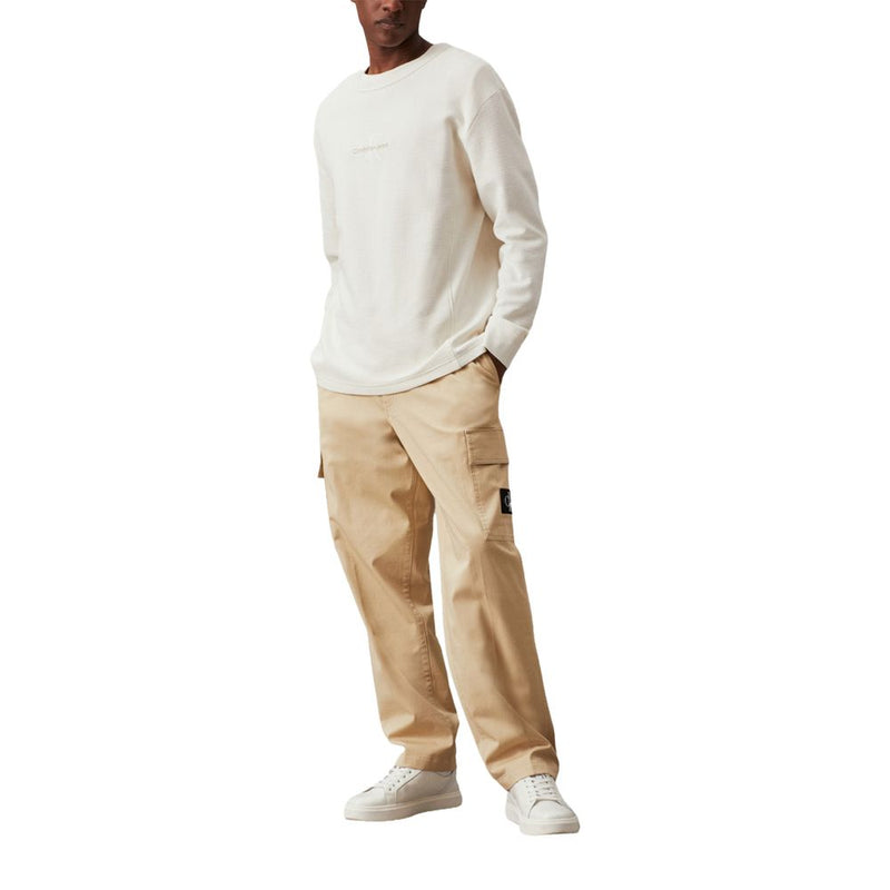 Beige Cotton Jeans & Pant Calvin Klein