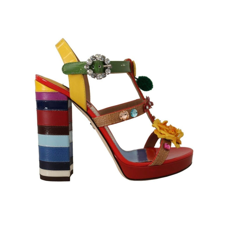 Multicolor Cotton Sandal Dolce & Gabbana