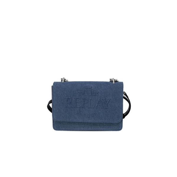 Blue Polyester Shoulder Bag Replay