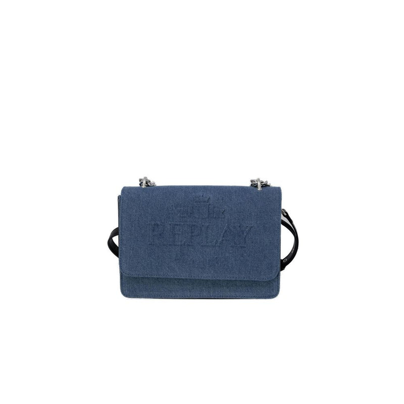 Blue Polyester Shoulder Bag Replay