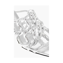 Silver Leather Sandal Bottega Veneta