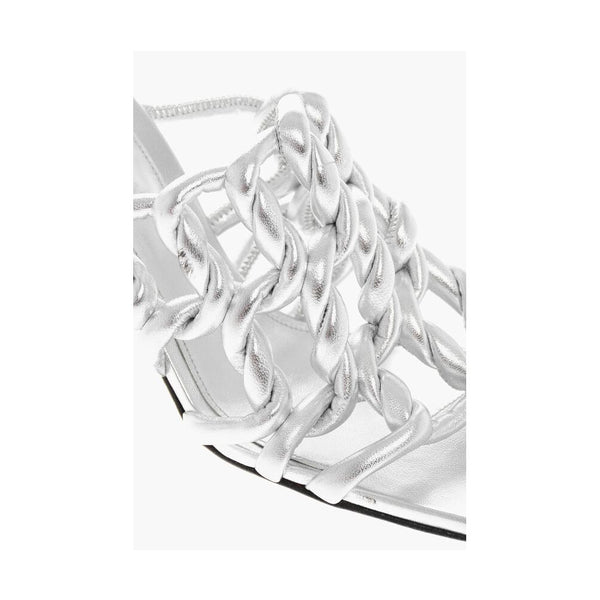 Silver Leather Sandal Bottega Veneta