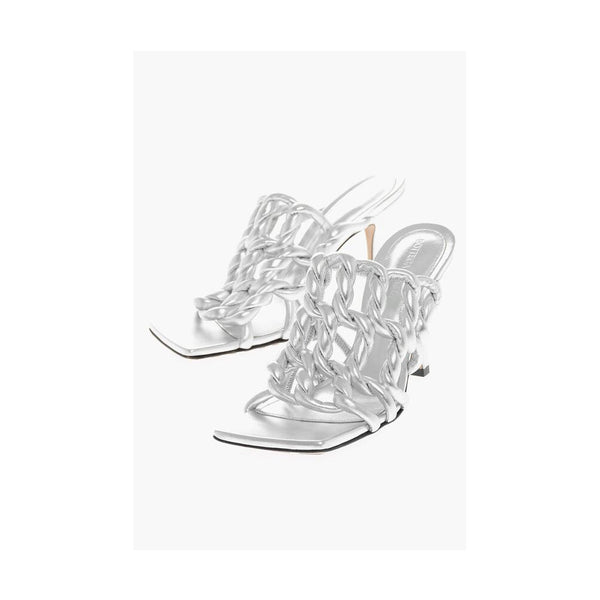Silver Leather Sandal Bottega Veneta