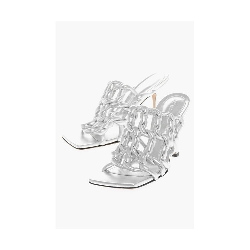 Silver Leather Sandal Bottega Veneta