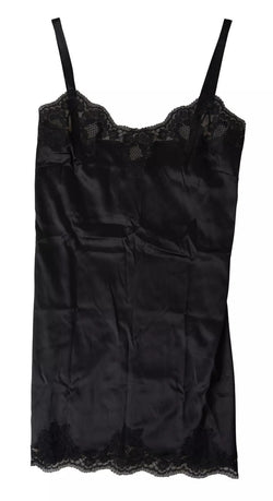 Sultry Black Silk Camisole Top Dolce & Gabbana