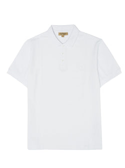 White Cotton Collared Polo Shirt Burberry