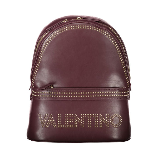 Red Polyethylene Women Backpack Valentino Bags