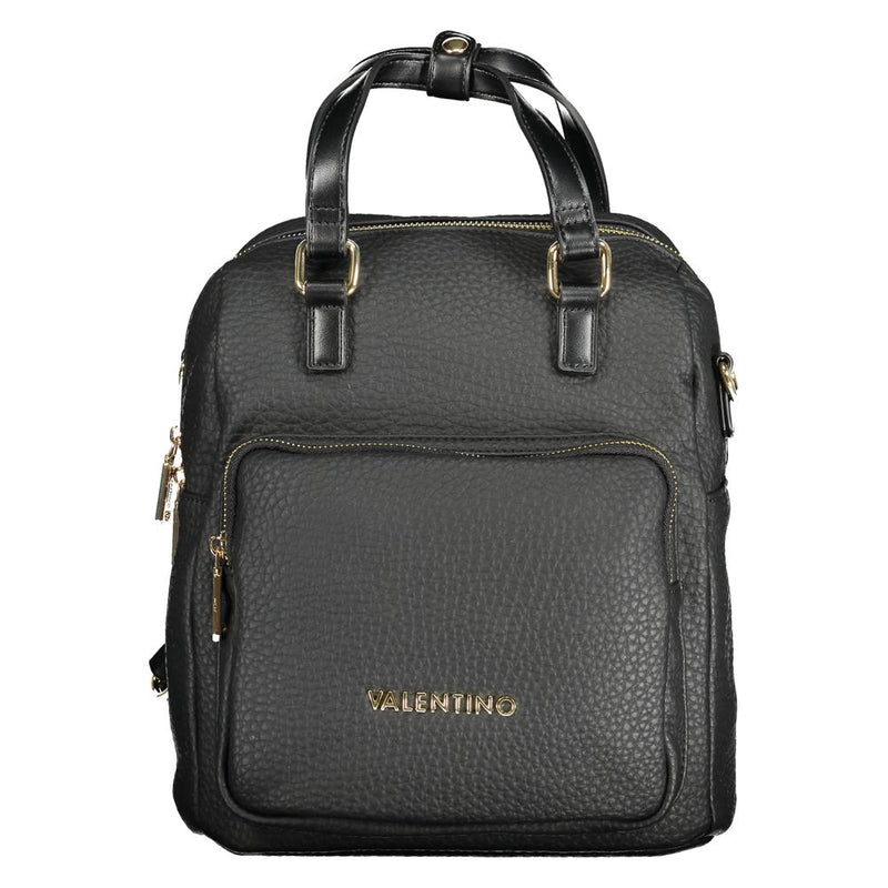 Black Polyethylene Women Backpack Valentino Bags