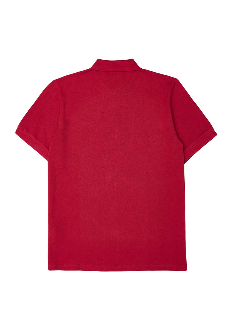Red Cotton Collared Polo Shirt Burberry