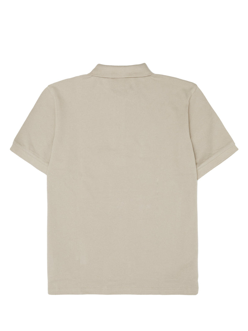 Pale Stone Cotton Collared Polo Shirt Burberry