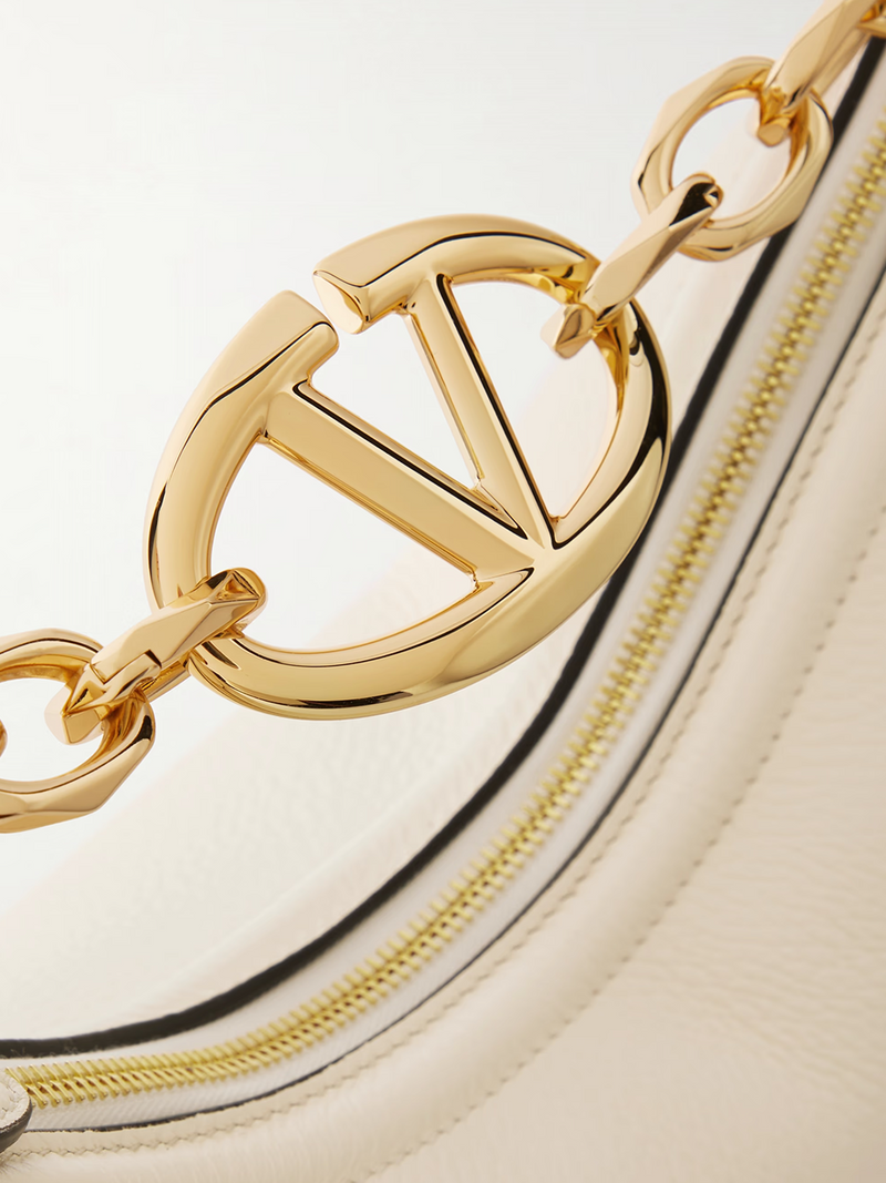 Ivory Leather Small Hobo Vlogo Shoulder Bag Valentino Garavani