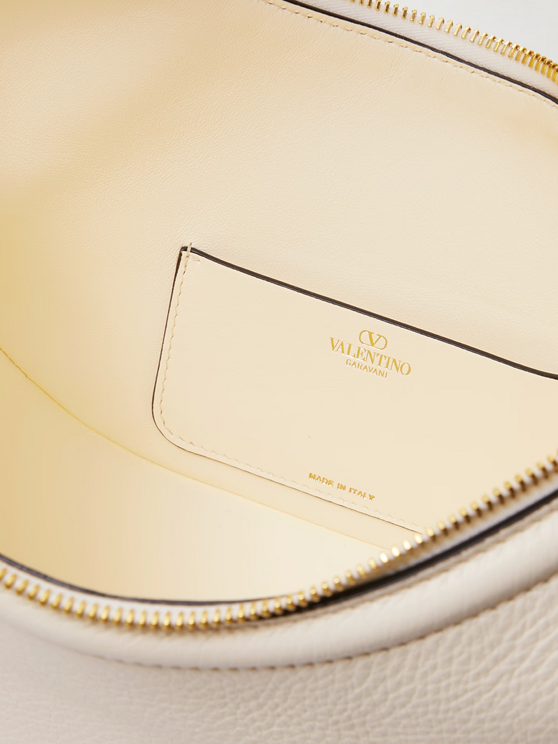 Ivory Leather Small Hobo Vlogo Shoulder Bag Valentino Garavani