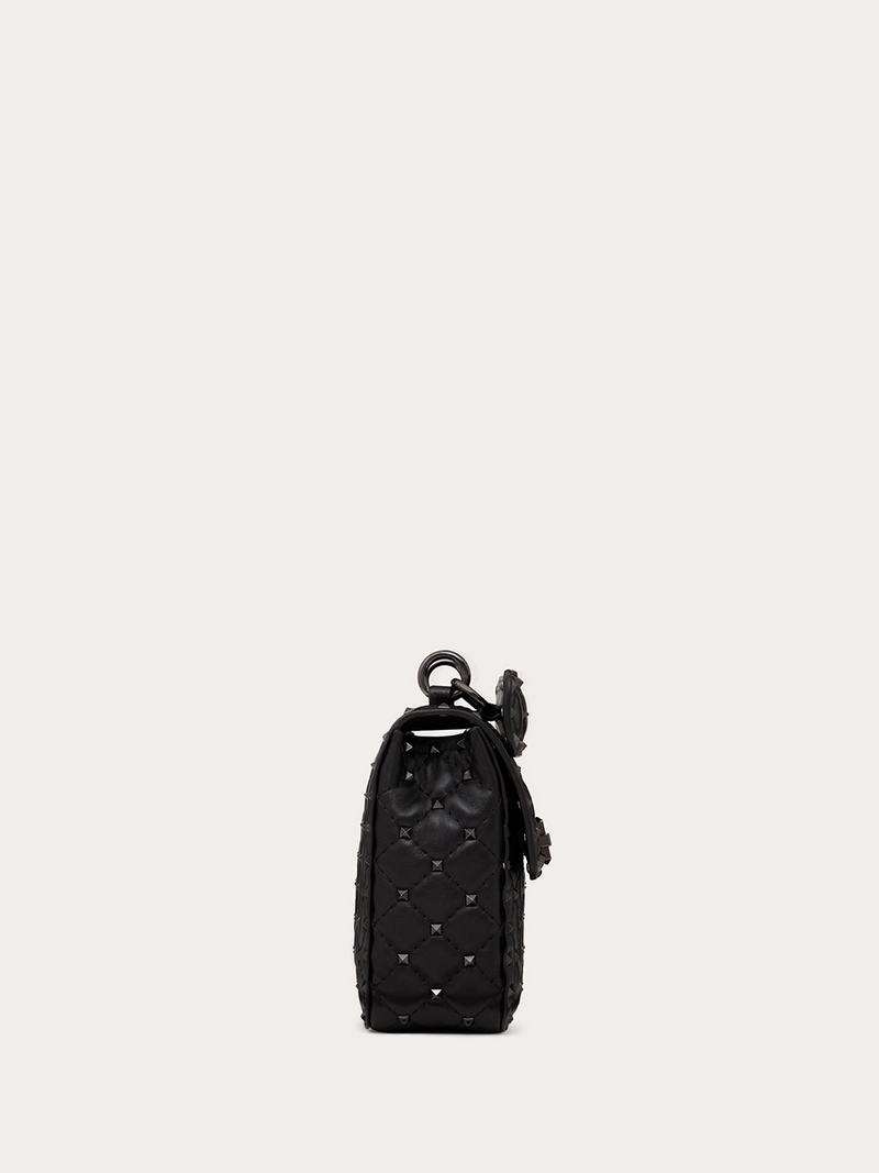 Black Nappa Leather Medium Rockstudt Spike Bag Valentino Garavani