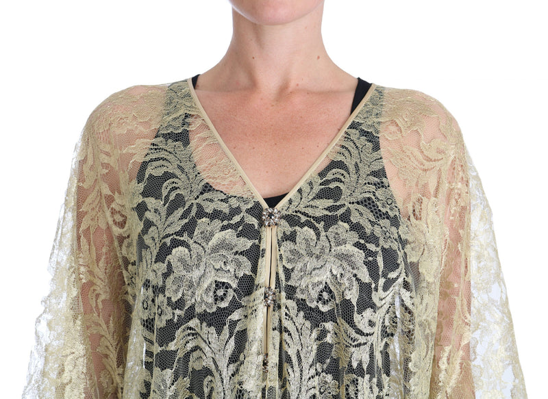 Golden Floral Lace Kaftan Sundress Dolce & Gabbana