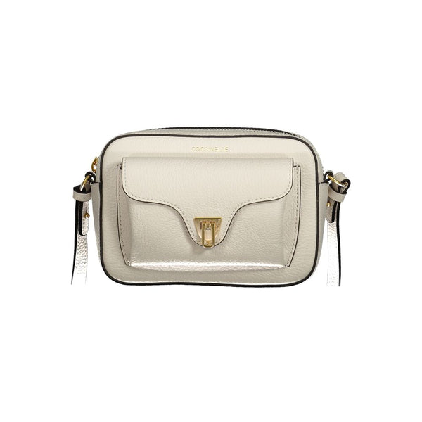 White Leather Handbag Coccinelle