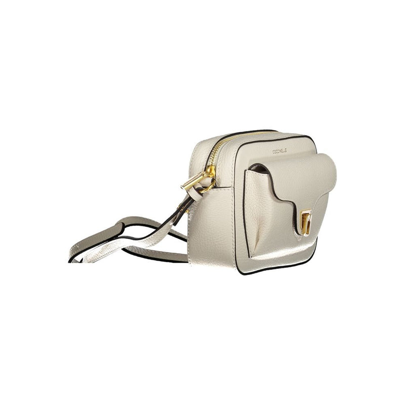 White Leather Handbag Coccinelle