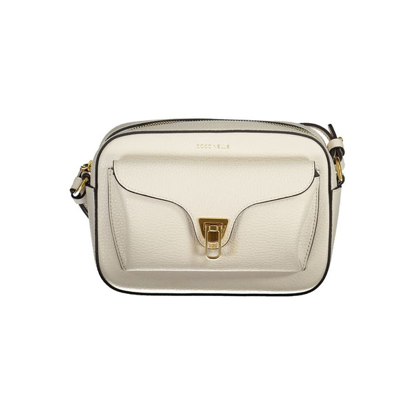 White Leather Handbag Coccinelle