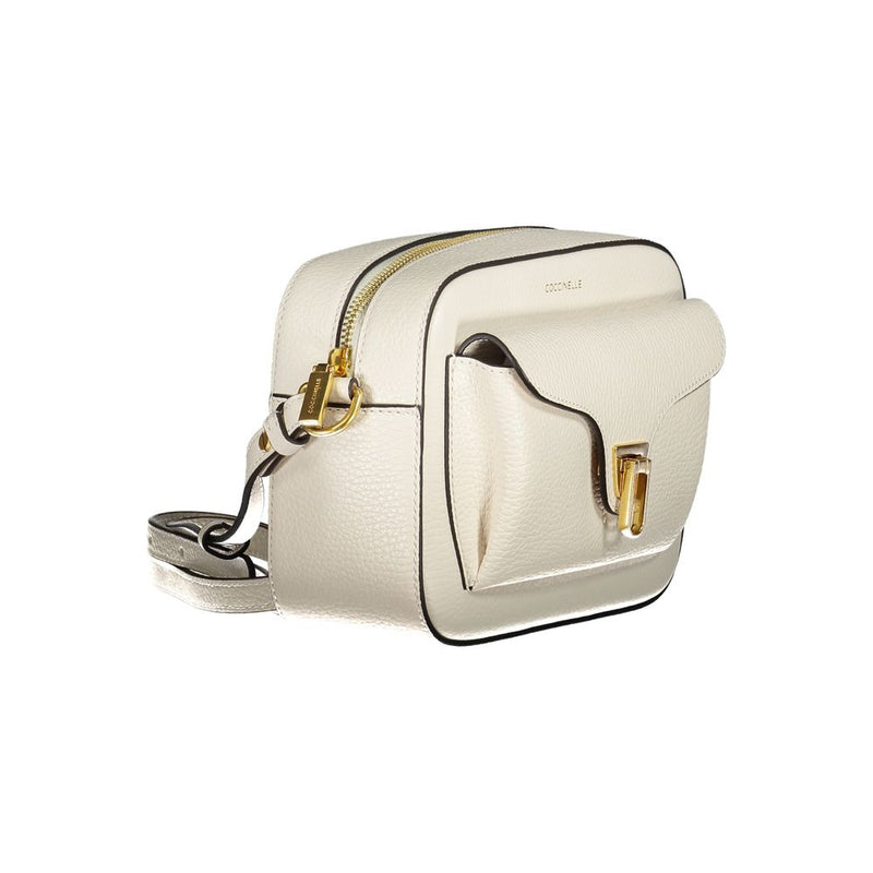 White Leather Handbag Coccinelle