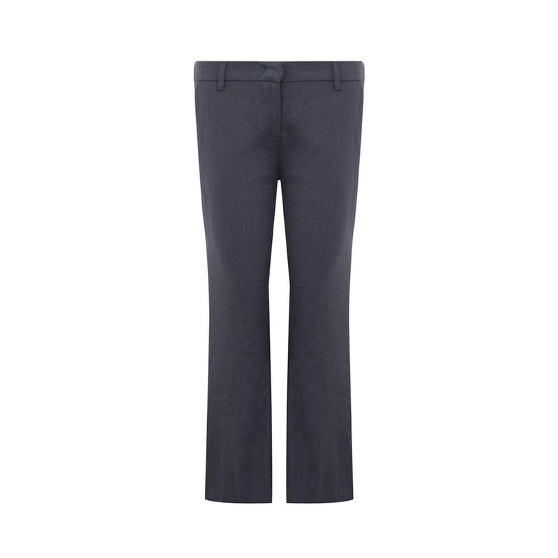 Chic Blue Linen Trousers Lardini